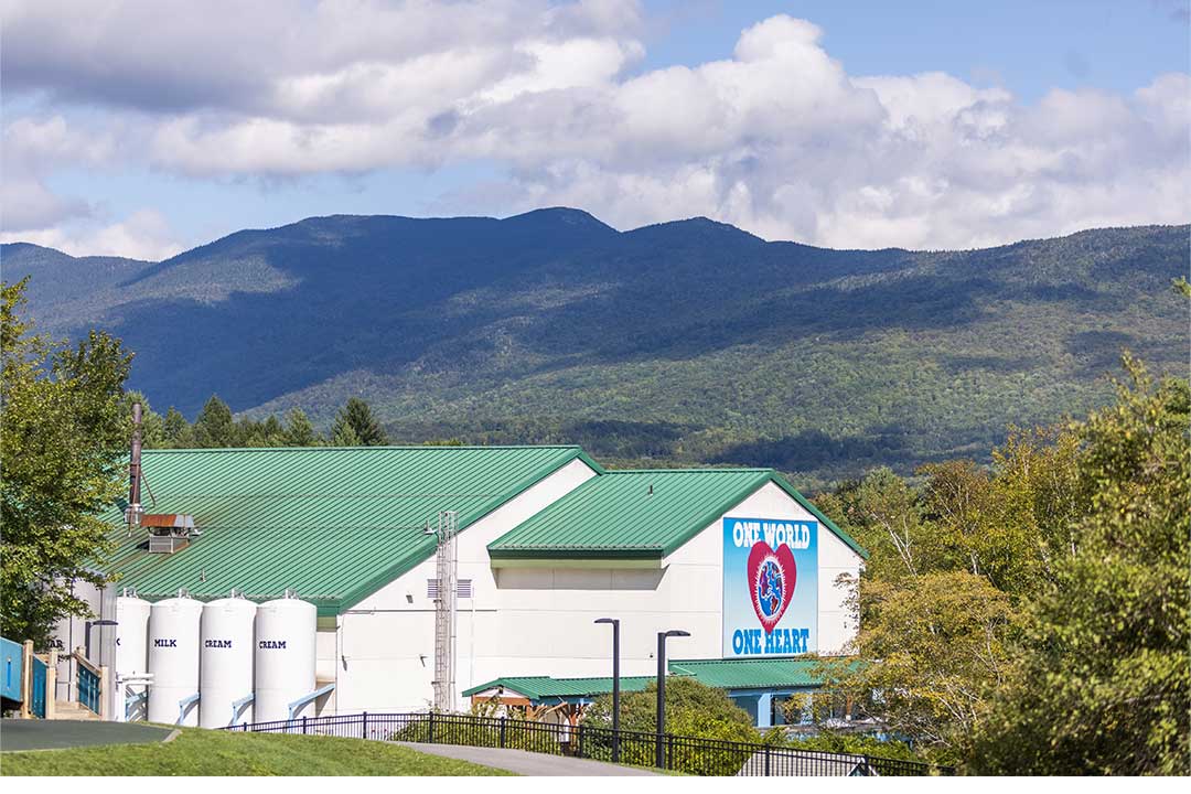 L’extérieur d’une usine Ben & Jerry’s